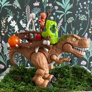 RETRO FISHER-PRICE Imaginext Dino Fortress T-Rex 🦖 2014 Mattel 13" *WORKS!!*